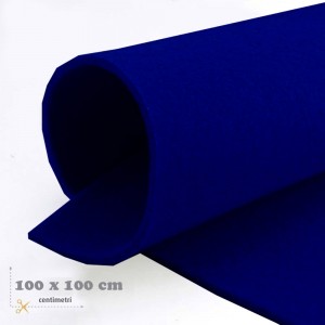 Feltro blu mm 3 -  3 fogli da cm 100x100 