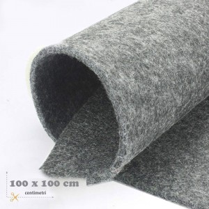 Feltro grigio mm 3 -  3 fogli da cm 100x100 