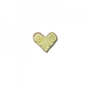 Fregio cuore in Pasta Legno cm 3