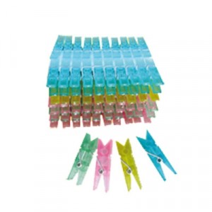  Mollette plastica colorate trasparenti mm 35 - Busta da 100 pz