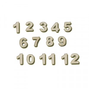 Numeri legno cm 2 - Busta da 30 pz - ( N. 2 serie complete )
