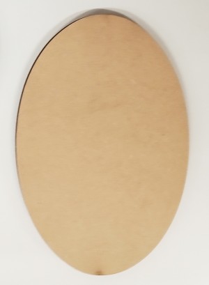 Placca ovale MDF cm 28x18